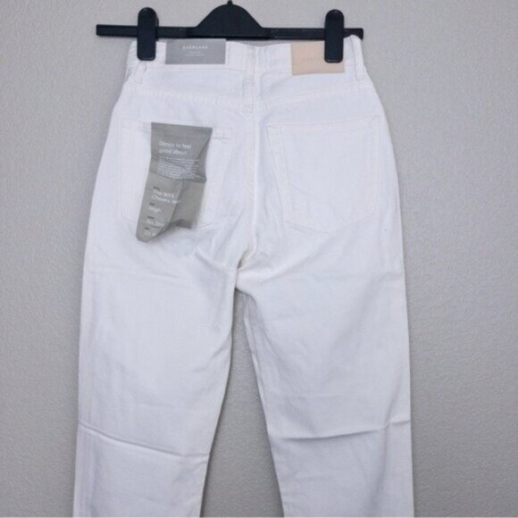 NWT Everlane The 90s Cheeky Jean 23 White Organic Cotton High Rise - Picture 11 of 13